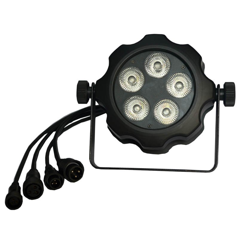 Мини-водонепроницаемый светодиодный светильник 6в1 номинальной мощностью 5x18 Вт RGBWA+УФ MS-BW56