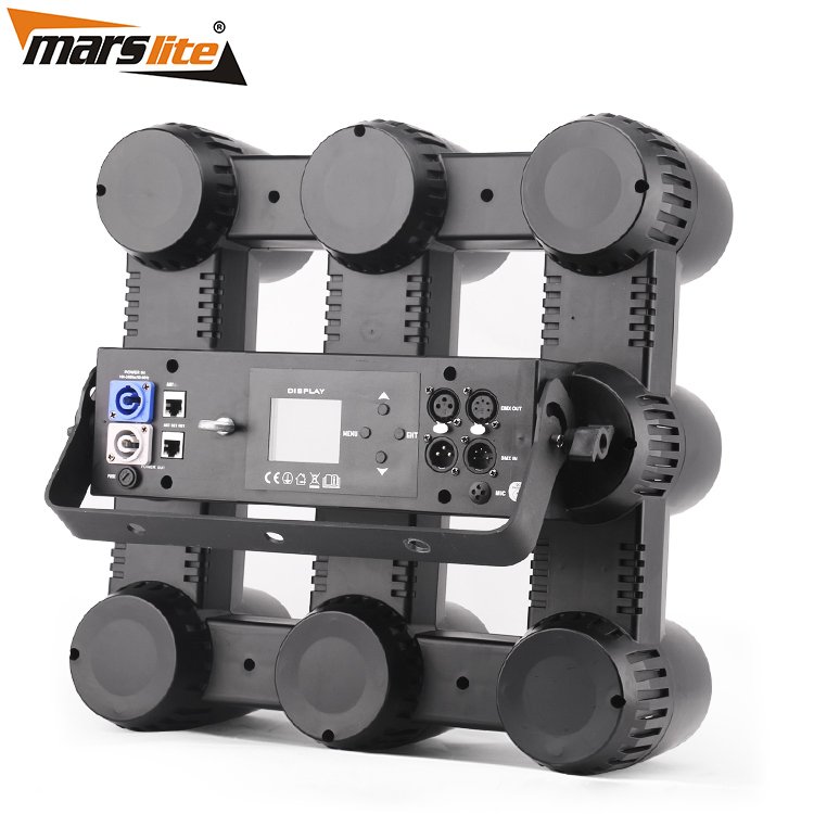 Luz ciega de matriz LED 3X3 RGBW 4 en 1 iluminación de club MS-MTX9FC