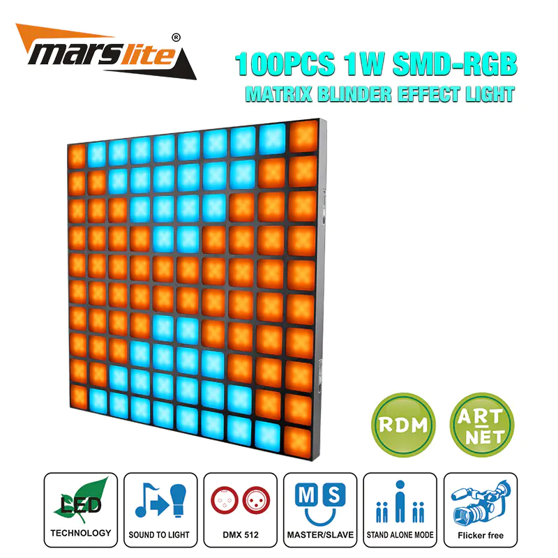 Matrix Led Light 10 x10 Full Color Dot Matrix DMX Matrix Blinder Light For DJ Club Stage