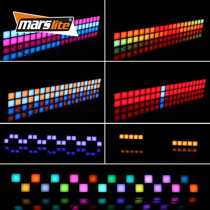 Disco Lights 10x2 Led Full Color Luces Dj Club Black Effect DMX Matrix Bar Blinder Dj Lights
