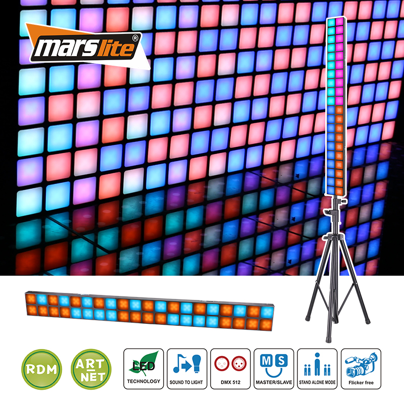 Дискотека 10x2 Светодиодная полноцветная лампа Luces Dj Club с черным эффектом DMX Matrix Bar Blinder Dj Lights