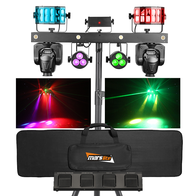 Portable Dj Set Combination Disco Lighting Dj Equipment Gig Led Bar Pro Move Luces Discoteca Stage Light Set System with Stand