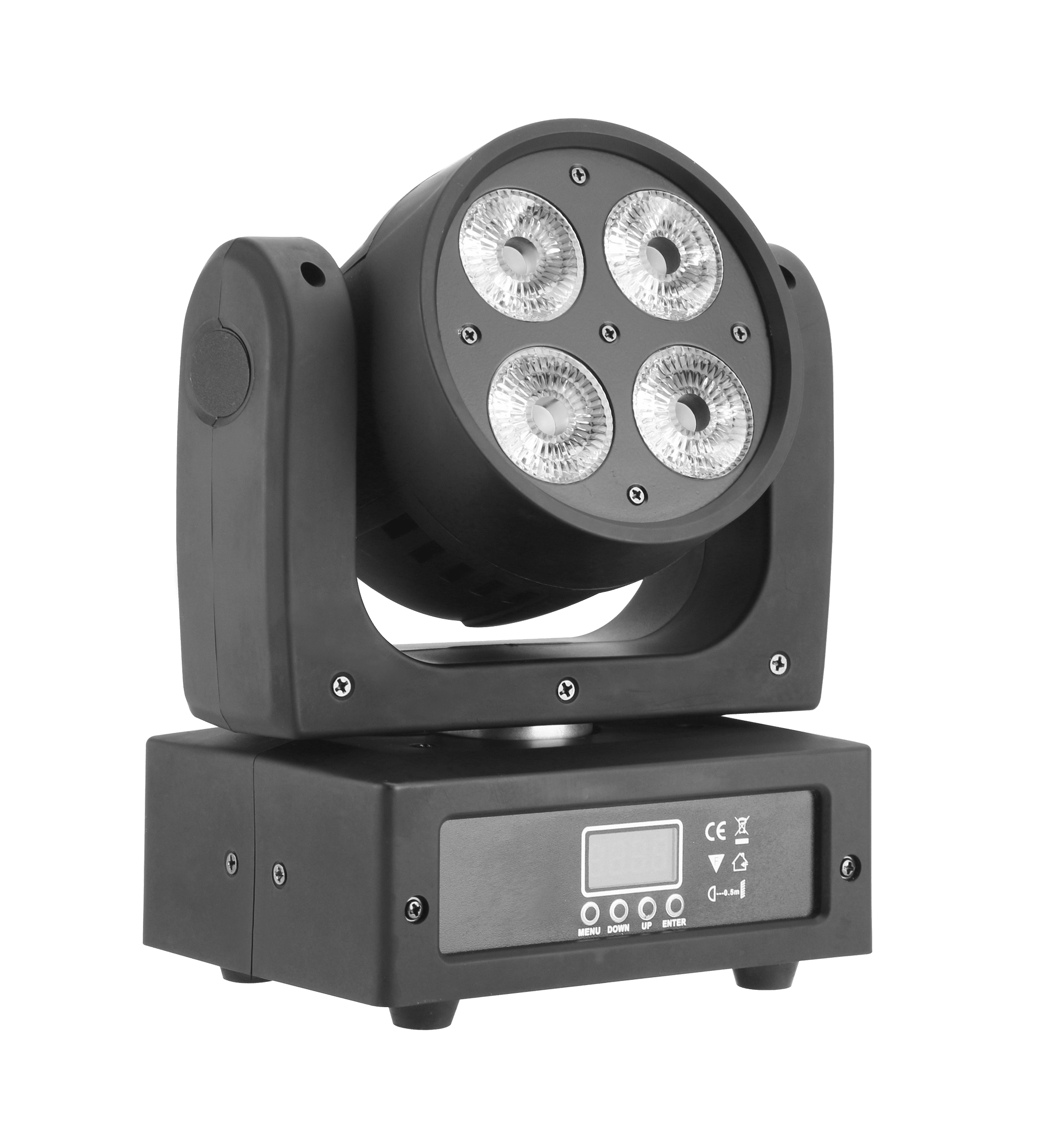 Luz LED con cabezal móvil para DJ 4X18W RGBWAUV 6 en 1 MS-CM64