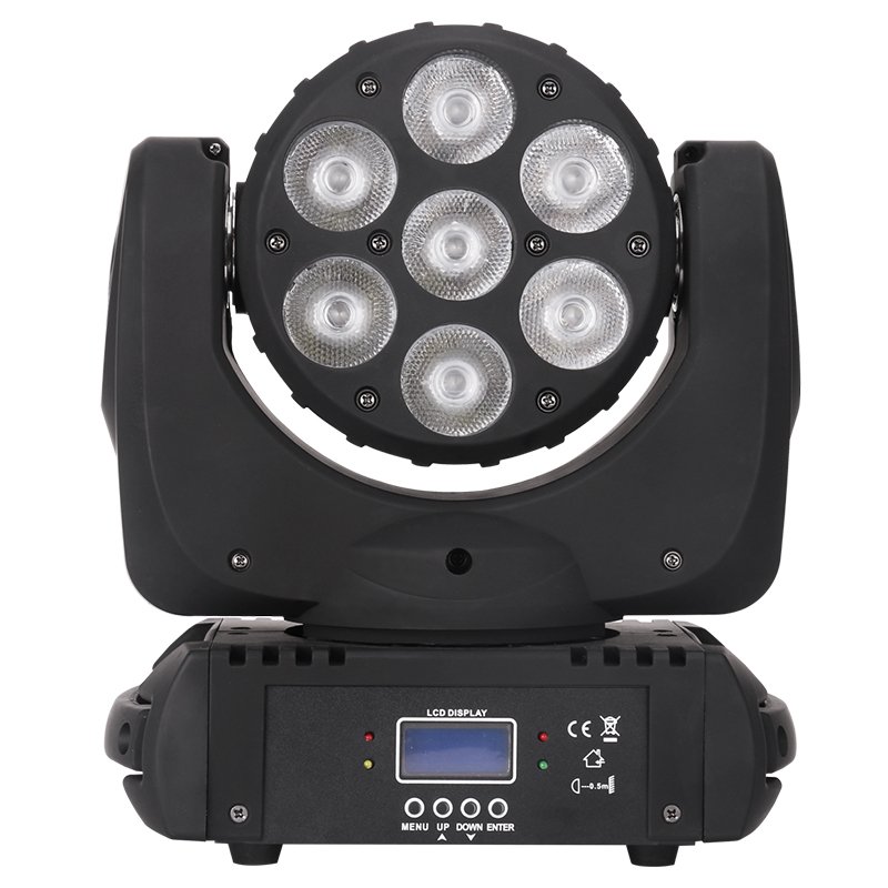 LED Moving Head Light 7pcs 12W RGBW 4in1 LED MS-CM07