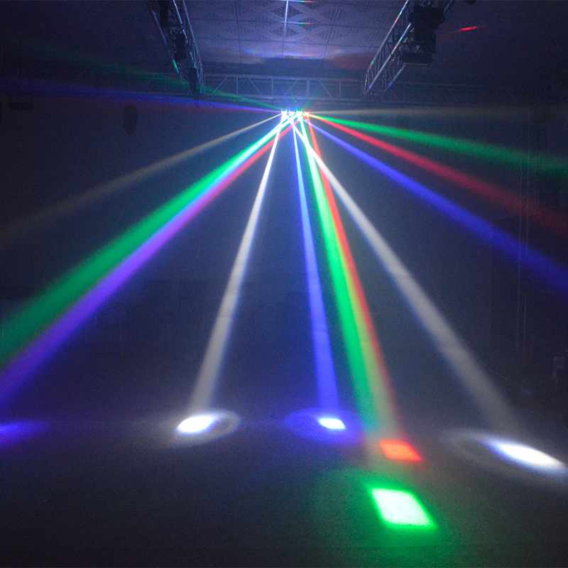 Luz de escenario con escáner de rodillo LED, 4 Uds., 10W, RGBW, color único MS-ZP40 S