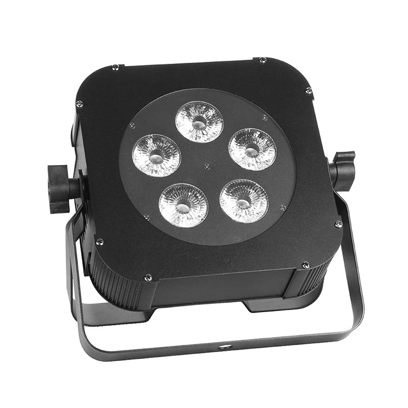 Luz de escenario LED plana Par 5x18W RGBWAUV 6 en 1 luz par MS-CP56