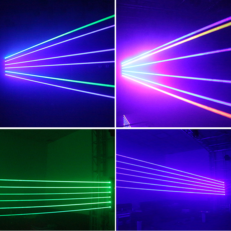 Luz láser con barra de haz móvil RGB de 6 lentes Marslite MS-Y8-6000W