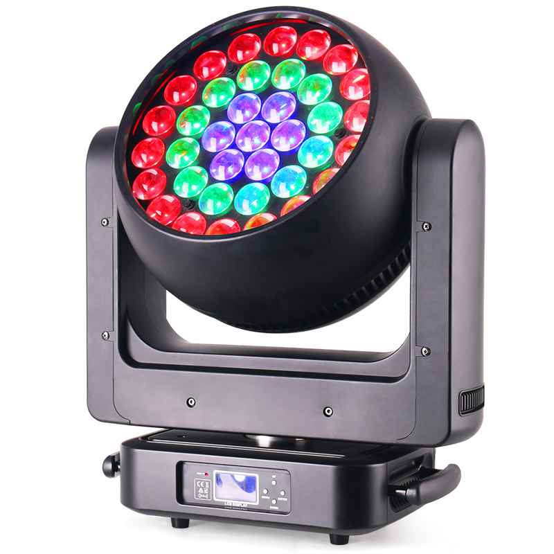 Новый светодиодный прожектор с подвижной головкой RGBW 37x20 Вт/25 Вт MS-3720