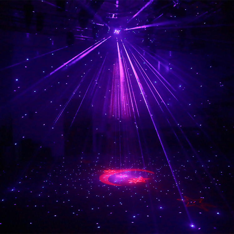 KTV Party Night Club Rotating Blue Red Star Laser Bar Light MS-C010