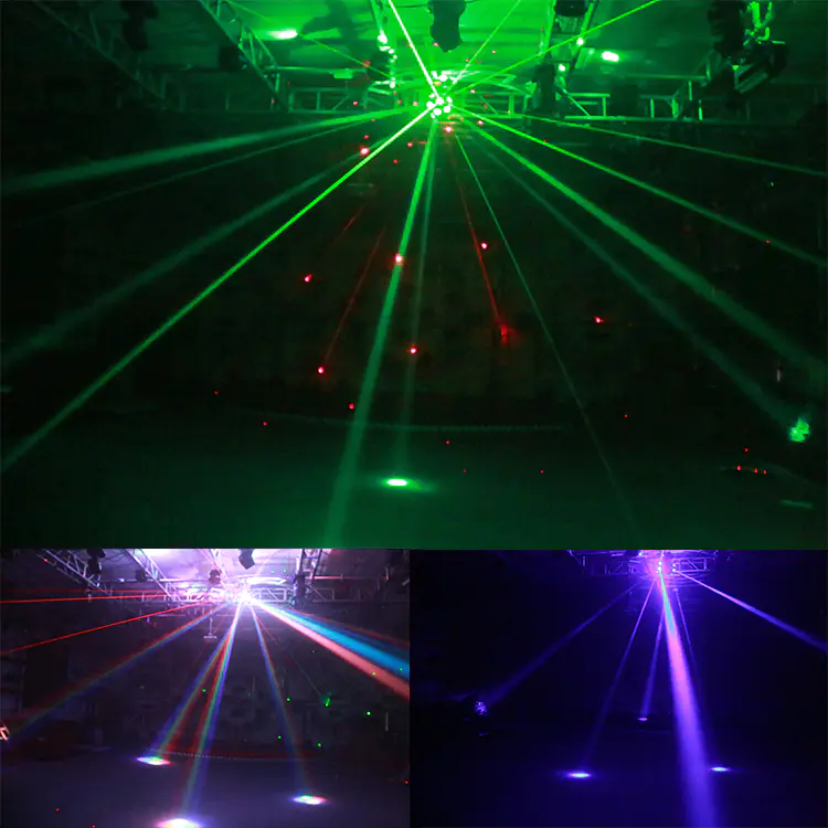 Rotation 12*10W RGBW LED And Red Green Laser Double Arm Moving Head DJ Stage Light MS-DB1210