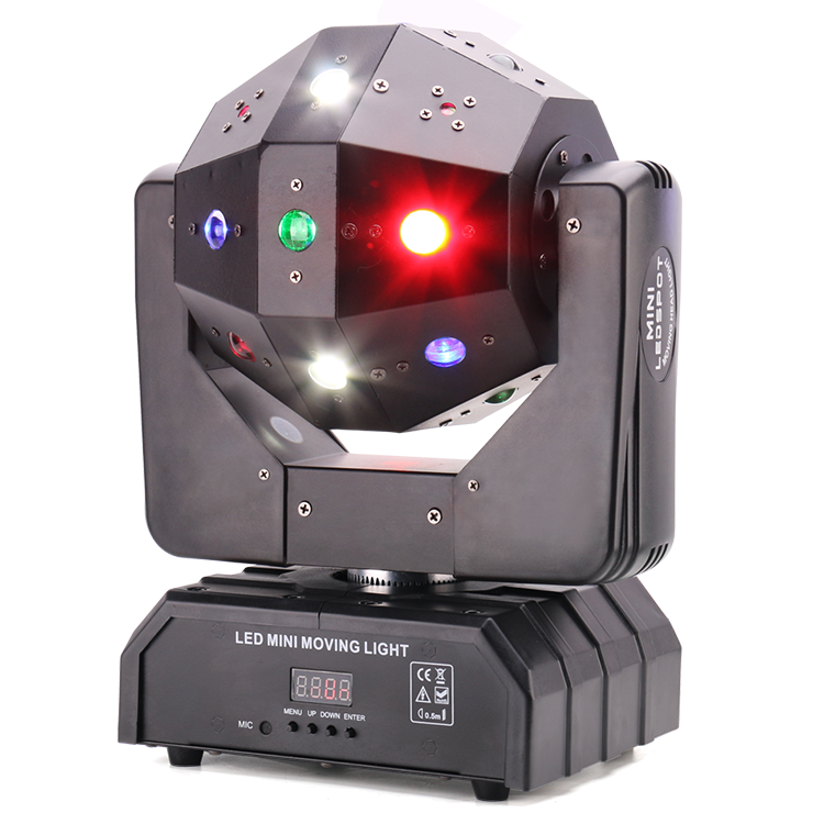 Láser giratorio 3 en 1 + estroboscópico + haz LED con cabezal móvil, bola mágica para discoteca, MS-LB16 de luz para fiesta