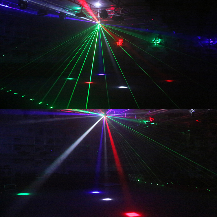 Rotating 3in1 Laser+strobe+ Led Beam Moving Head Magic Disco Ball Party