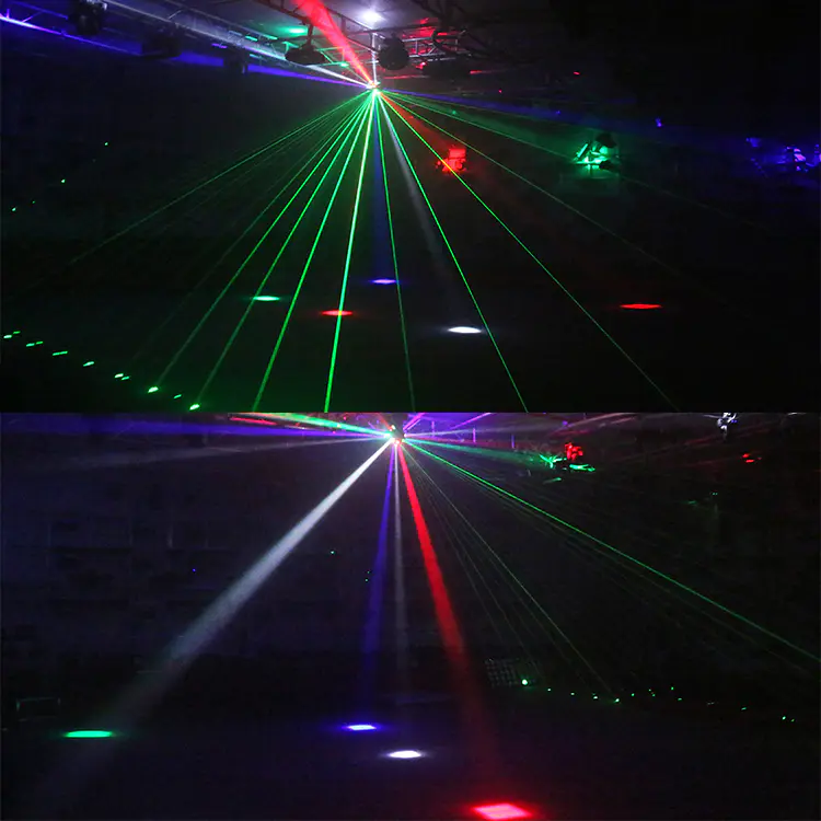 Rotating 3IN1 Laser+Strobe+ LED Beam Moving head Magic Disco Ball Party Light MS-LB16