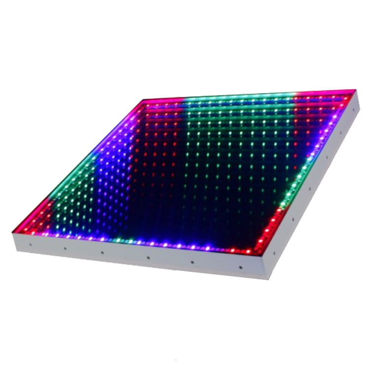 Pista de baile LED con efecto de espejo infinito 3D tricolor RGB para fiesta de boda MS-216