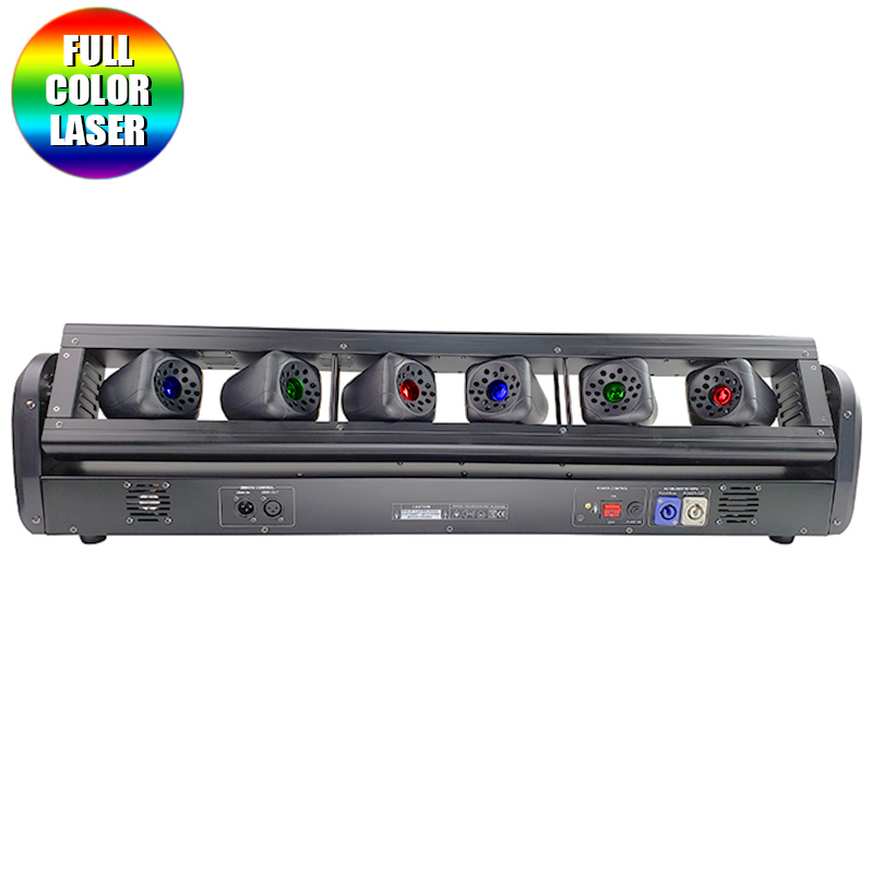 Luz láser con barra de haz móvil RGB de 6 lentes Marslite MS-Y8-6000W