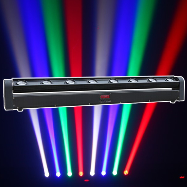 Barra de luz LED RGBW con haz móvil para equipos de iluminación de escenario MS-B8