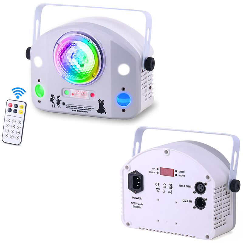 Светодиодный гобо стробоскопический лазерный проектор с водной пульсацией 4в1, красочный эффект для домашней вечеринки, КТВ, бар, дискотека, MS-XS012