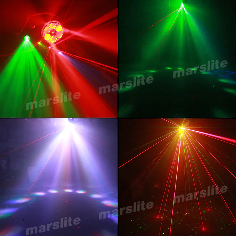 Portable Colorful Bee Eye Gobo Strobe Effect Light Home Party KTV DJ Bar Laser Projector Lights MS-XS014