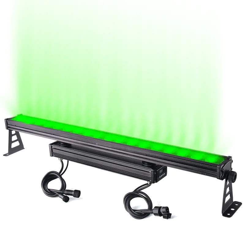 Outdoor City Color Pixel Bar Light DMX512 IP65 18X10W LED Wall Washer Linear Light MS-1810